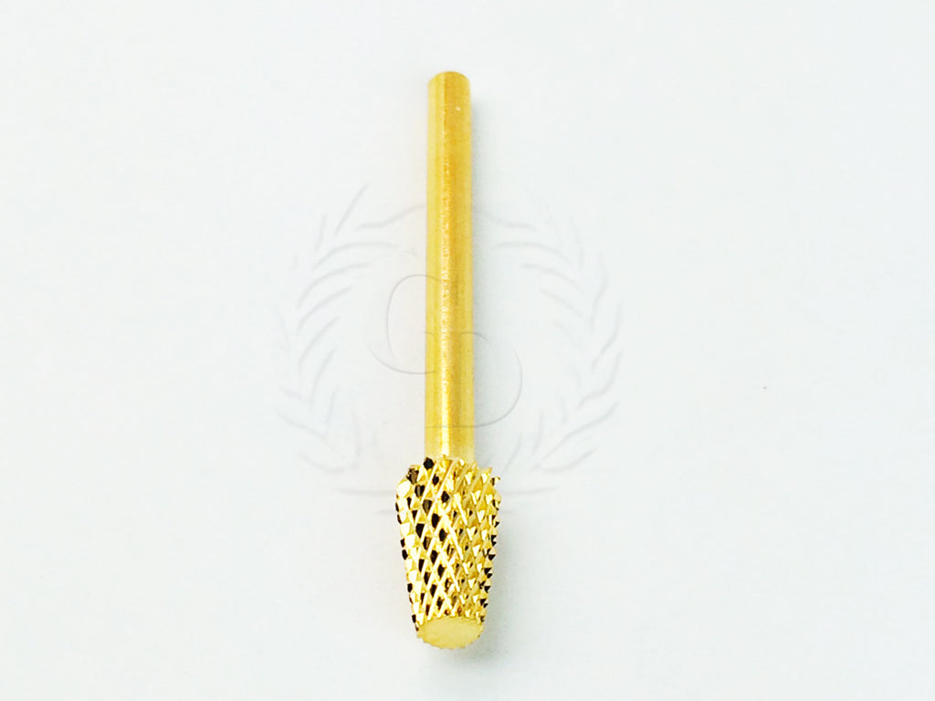 Gold Cone Shape Carbide Nail Drill Bit for 3/32 Inch Electric Nail Art