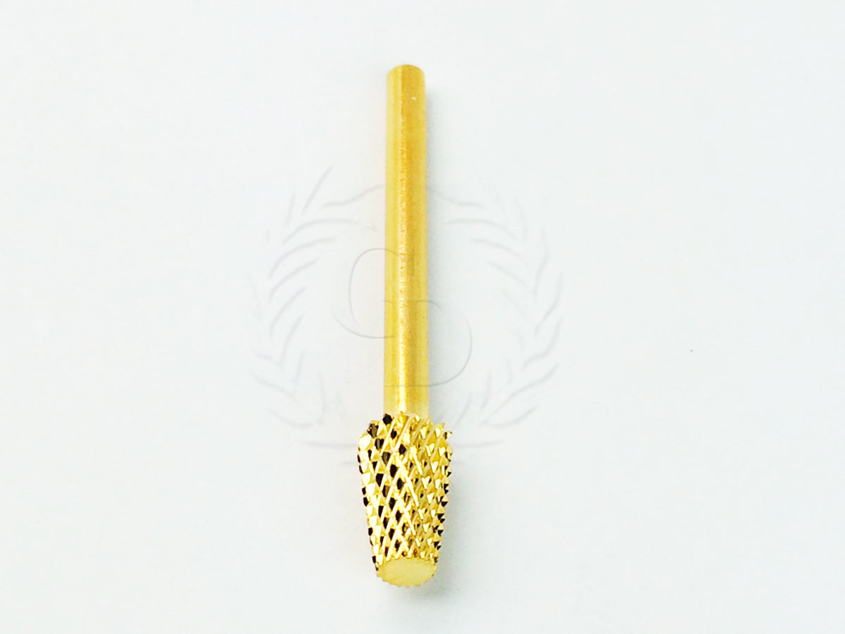 Gold Cone Shape Carbide Nail Drill Bit for 3/32 Inch Electric Nail Art