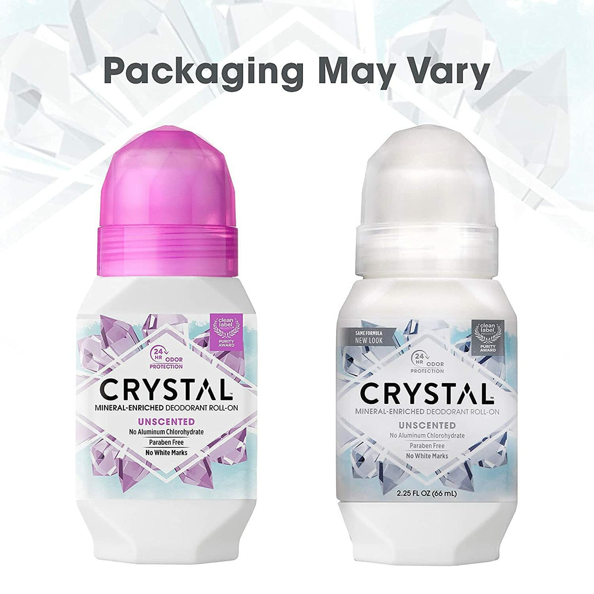 Natural Alum Stone Deodorant - Mineral Crystal Roll-On for Sensitive Skin