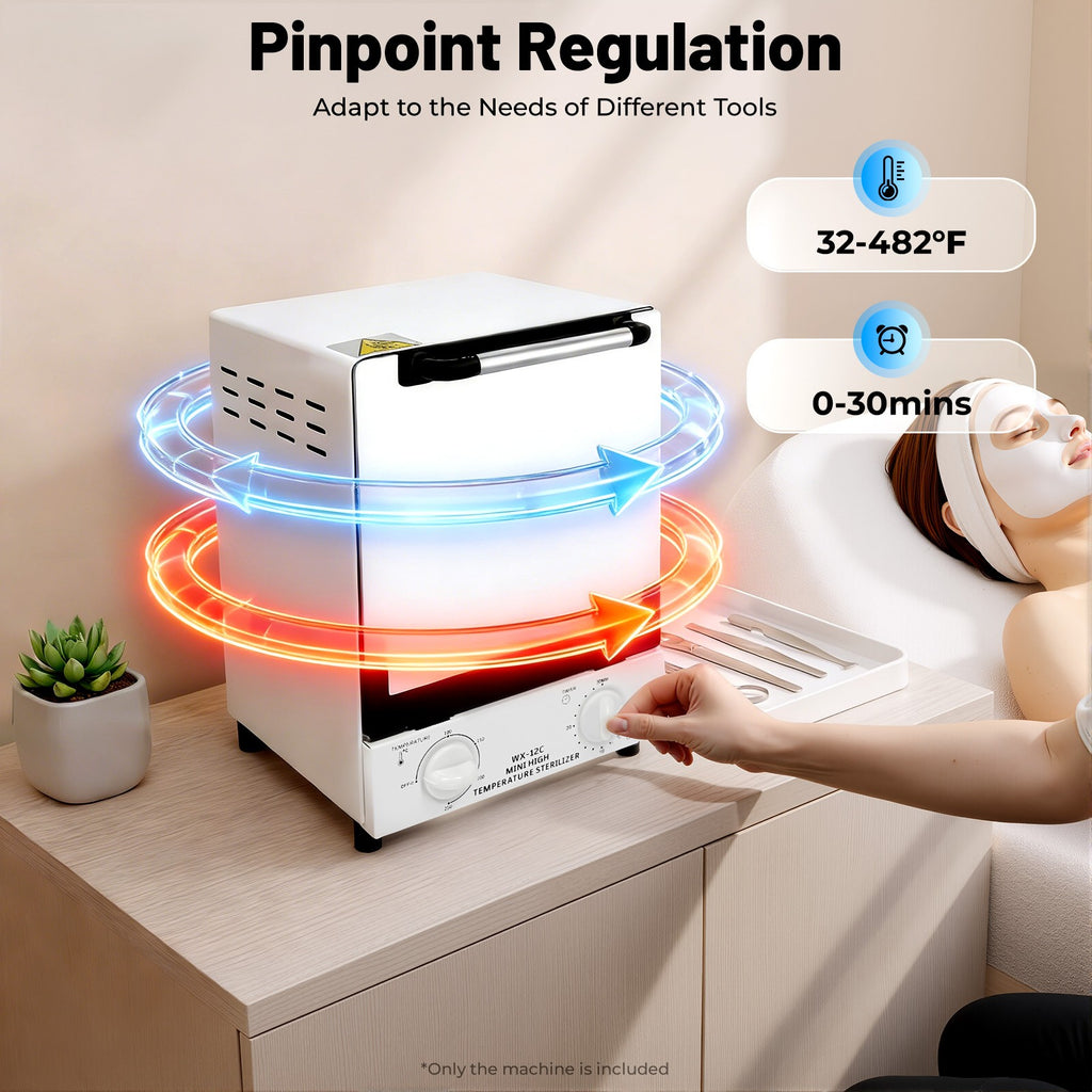 High-Temperature Nail Tool Sterilizer Machine 10.9 Qt Tabletop UV Sterilizer