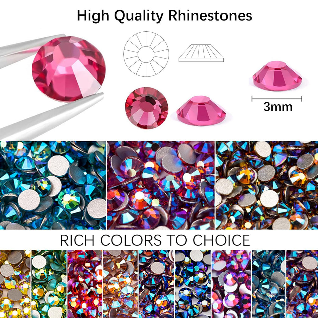 56000 Pcs Rhinestones Bedazzling Kit with 56 Colors & Tools for DIY Crafts