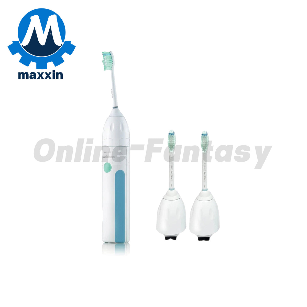 Electric Toothbrush Handle with 3 Replacement Heads - Sonic Cleaning