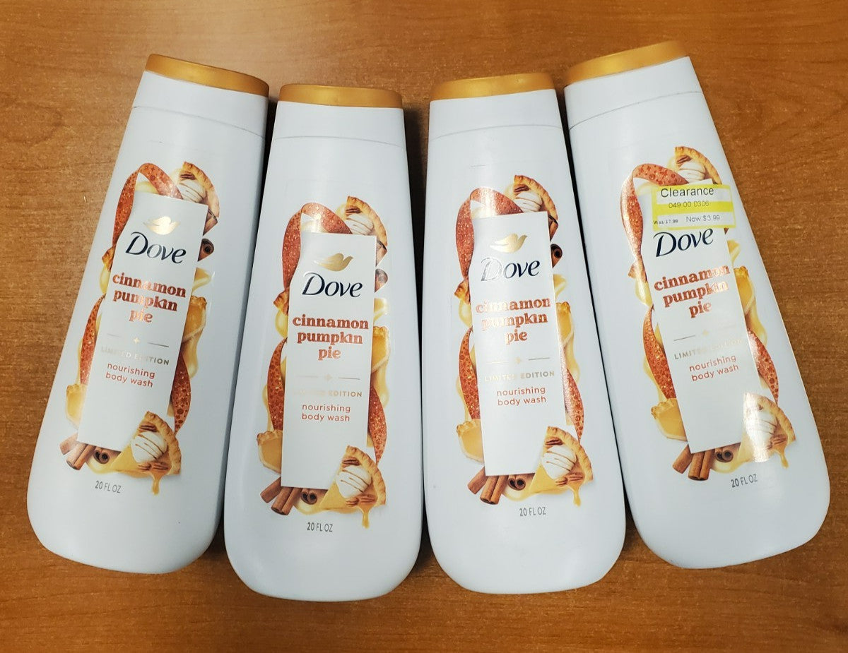 Dove Cinnamon Pumpkin Pie Limited Edition Body Wash 4 Pack 20 oz