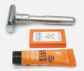 Van Der Hagen Adjustable Safety Razor with 5 Blades & Shave Butter Sample