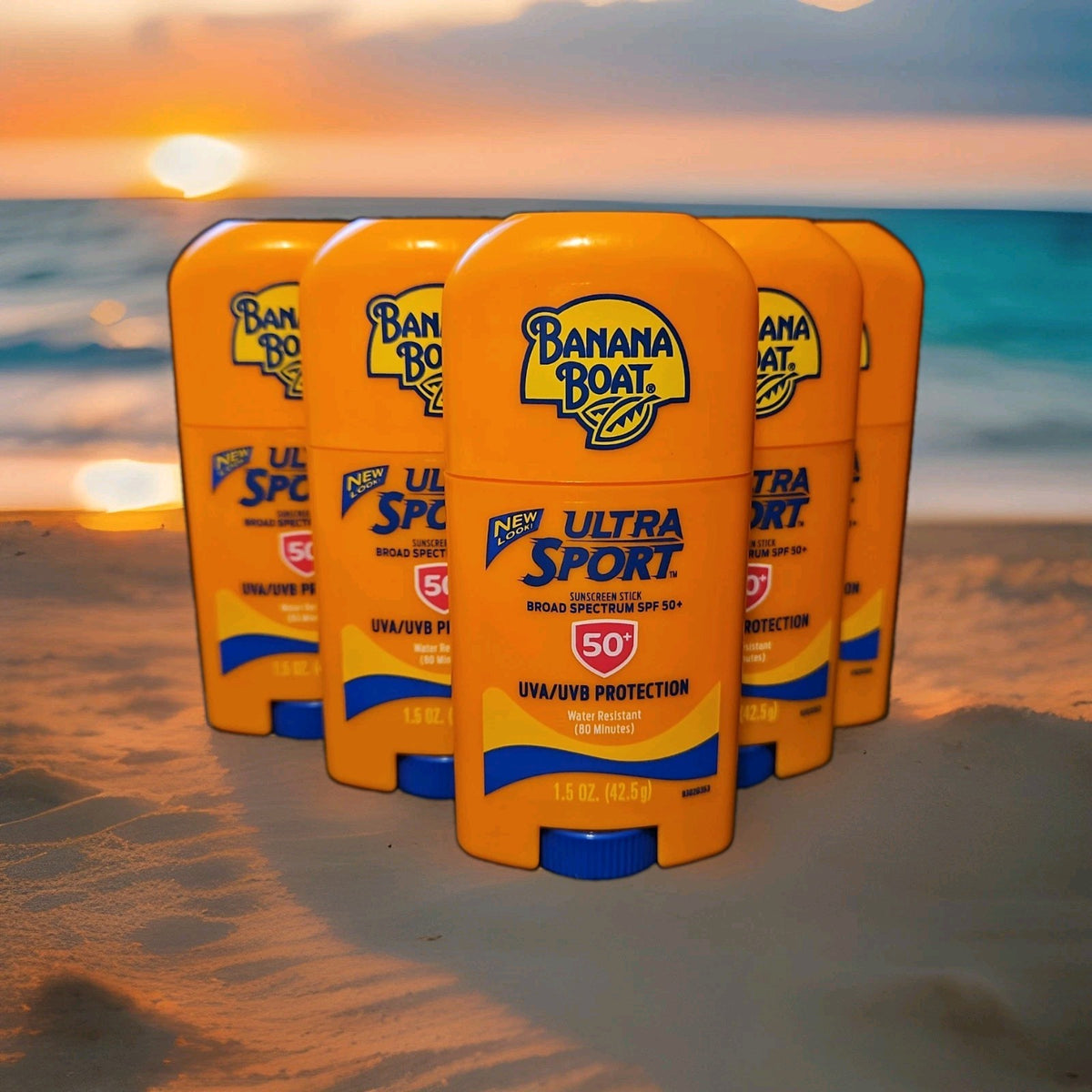 Sun Protection Sunscreen Stick SPF 50+ Pack of 6 Water-Resistant Outdoor Sunblock
