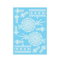 White Henna Temporary Tattoos - Mehndi Body Art Stickers for Women