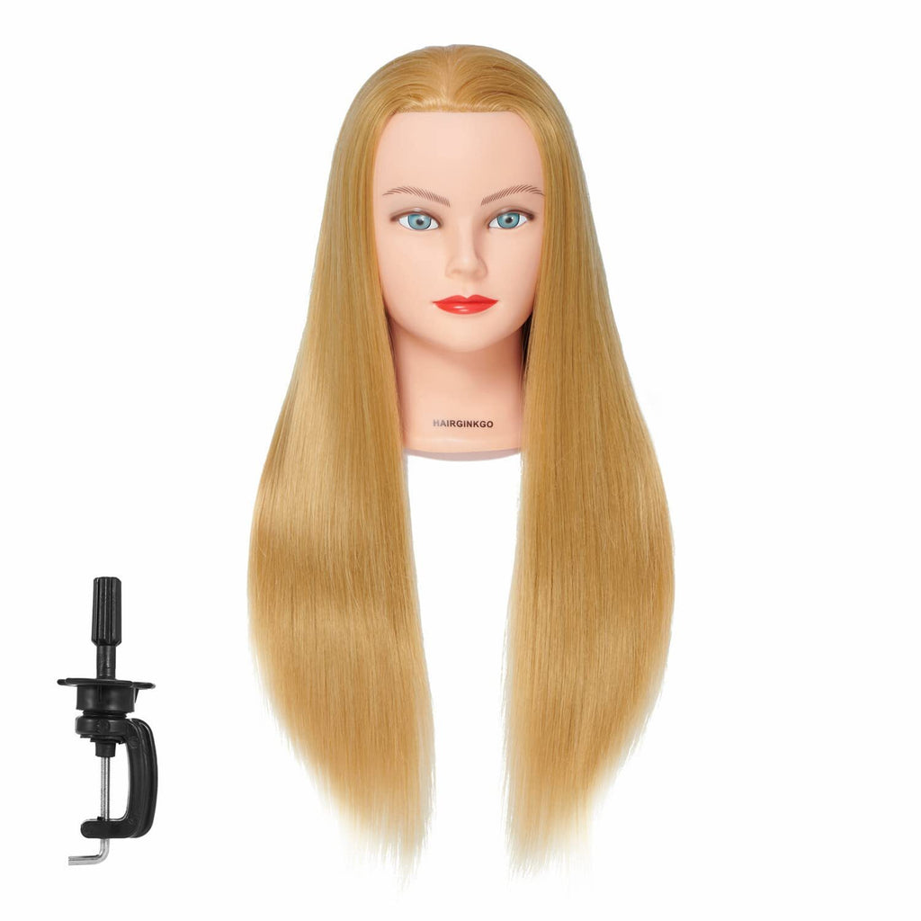 Cosmetology Mannequin Head for Hairdressing Training with Human Hair - 26-28 Inches