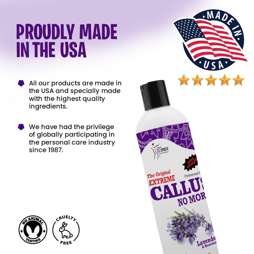 Callus Remover Foot Care Lotion with Lavender & Rosemary - 12 Oz