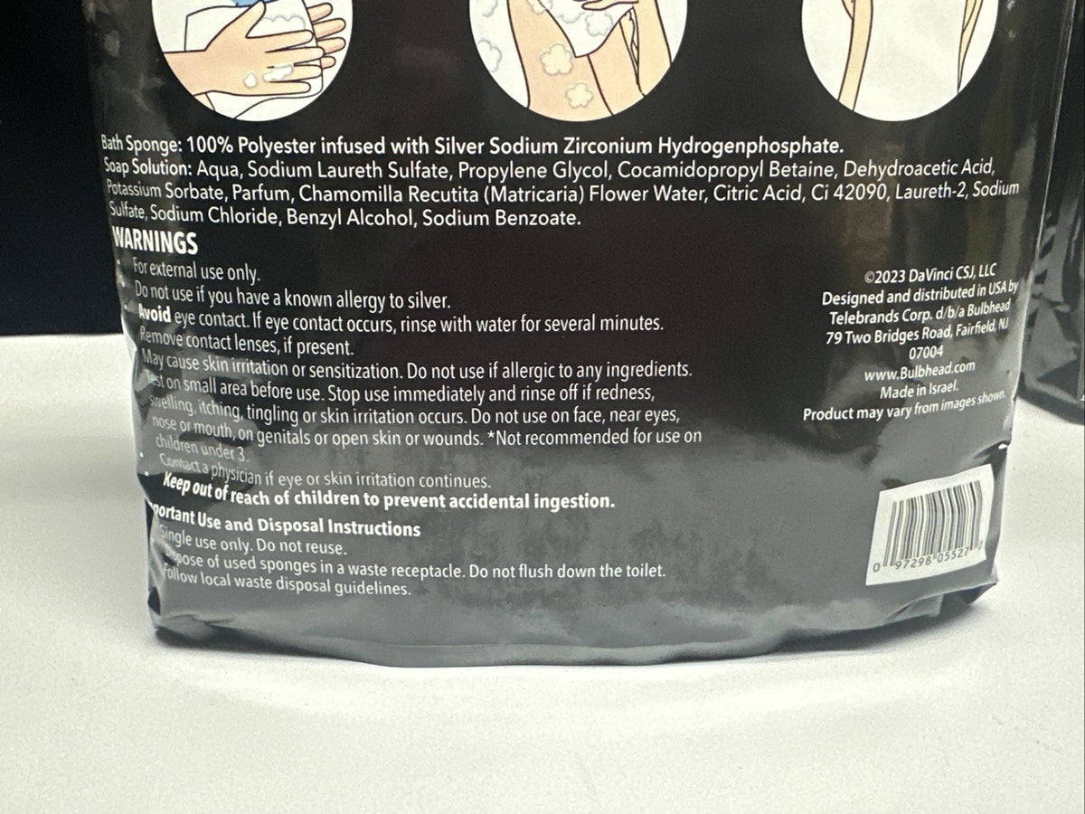 2 Pack Hypoallergenic No Rinse Bathing Wipes for Adults & Elderly - 50 Total