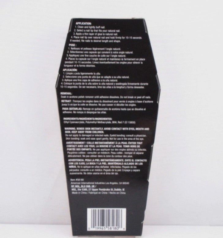 Glue-On Nail Tips with Glue - 28 Count Spider Web Design, 2 Pack