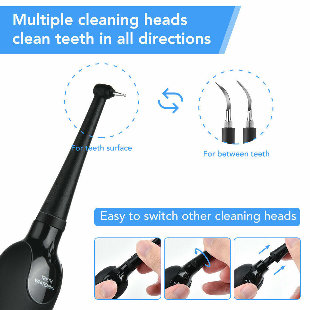 Electric Ultrasonic Tooth Cleaner Dental Tartar Stain Remover Kit
