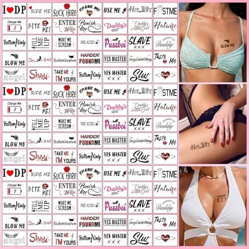 105-Piece Temporary Tattoos for Adults – Fun, Safe & Waterproof Sticker Set