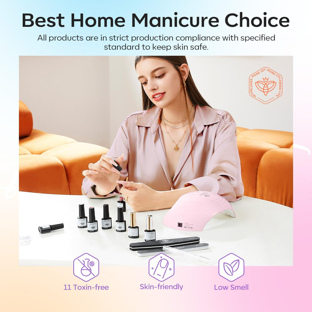Gel Nail Polish Set with Magnet - 6 Colors Summer Silver Cat Eye