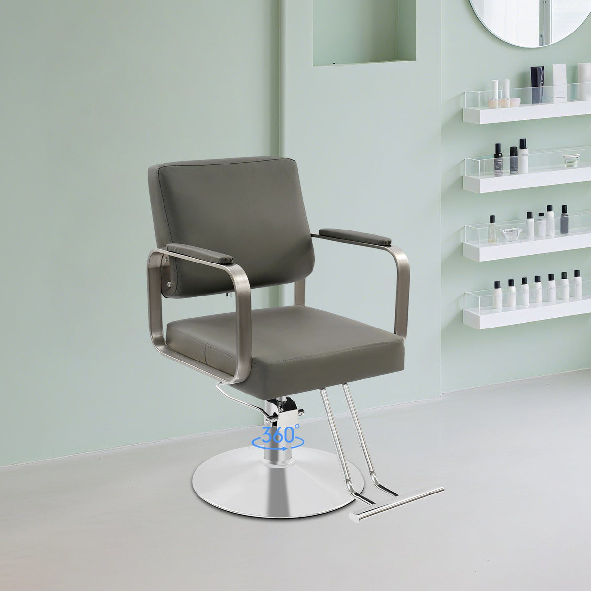 Adjustable 360° Rotating Salon Barber Chair for Hair Stylist