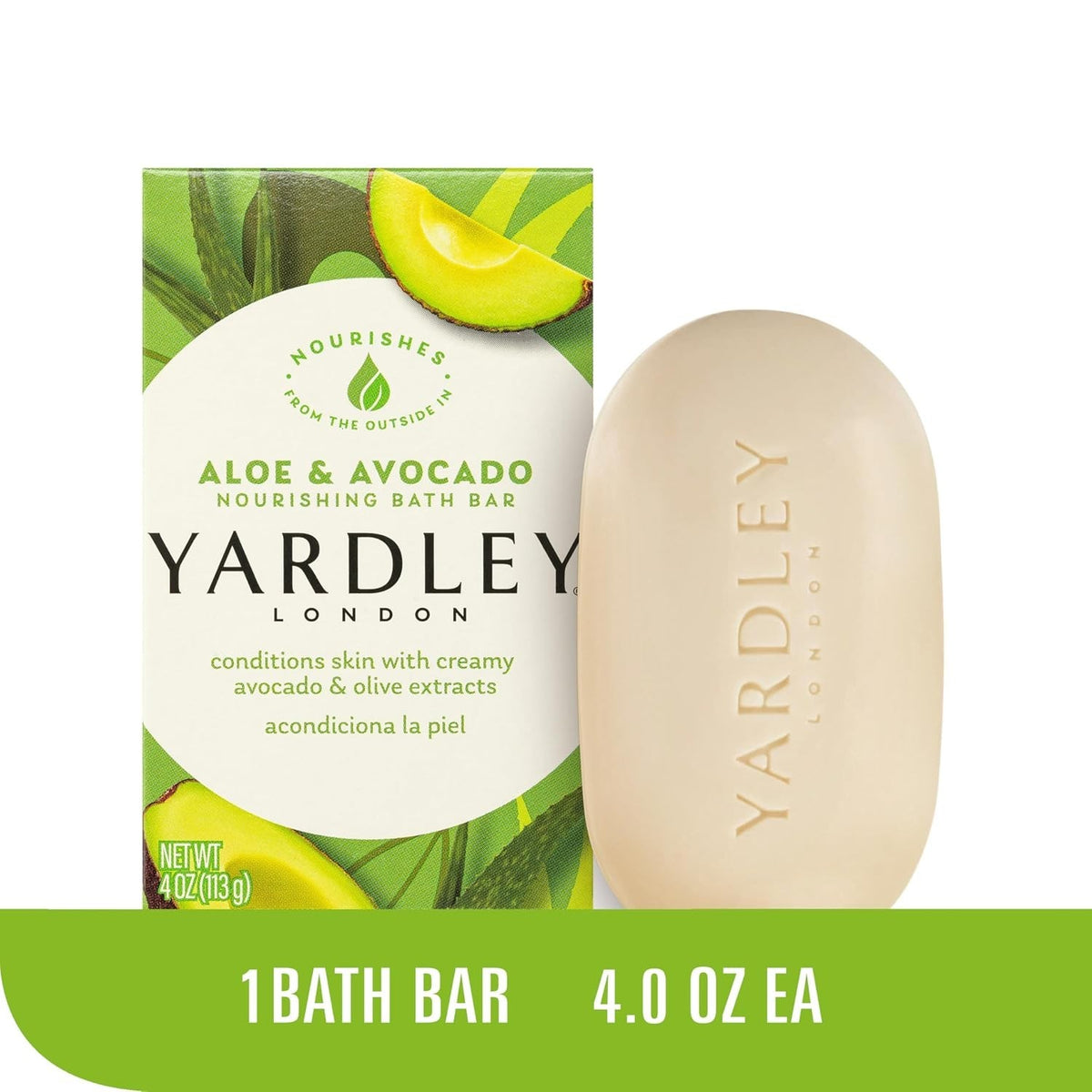 Aloe & Avocado Nourishing Bath Soap Bar - Moisturizing Skin Care