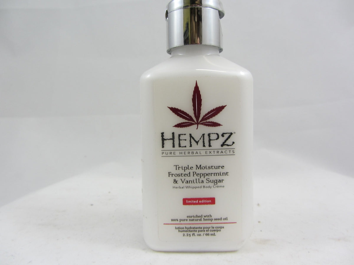 Frosted Peppermint Vanilla Sugar Moisturizer - 2.25 oz White Bottle