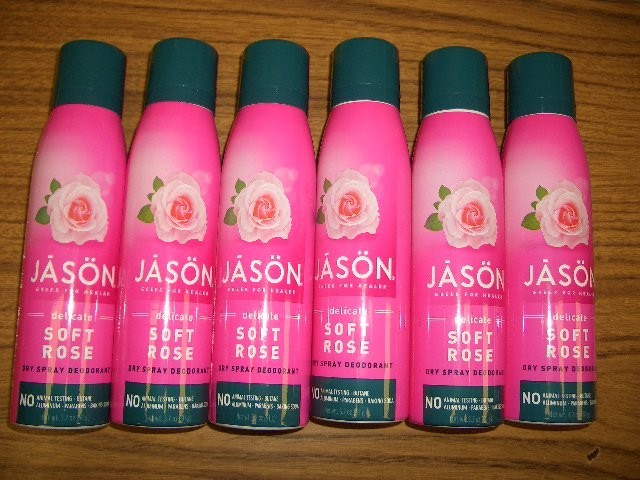6-Pack Delicate Soft Rose Deodorant Spray - 3.2 oz Botanical Odor Protection