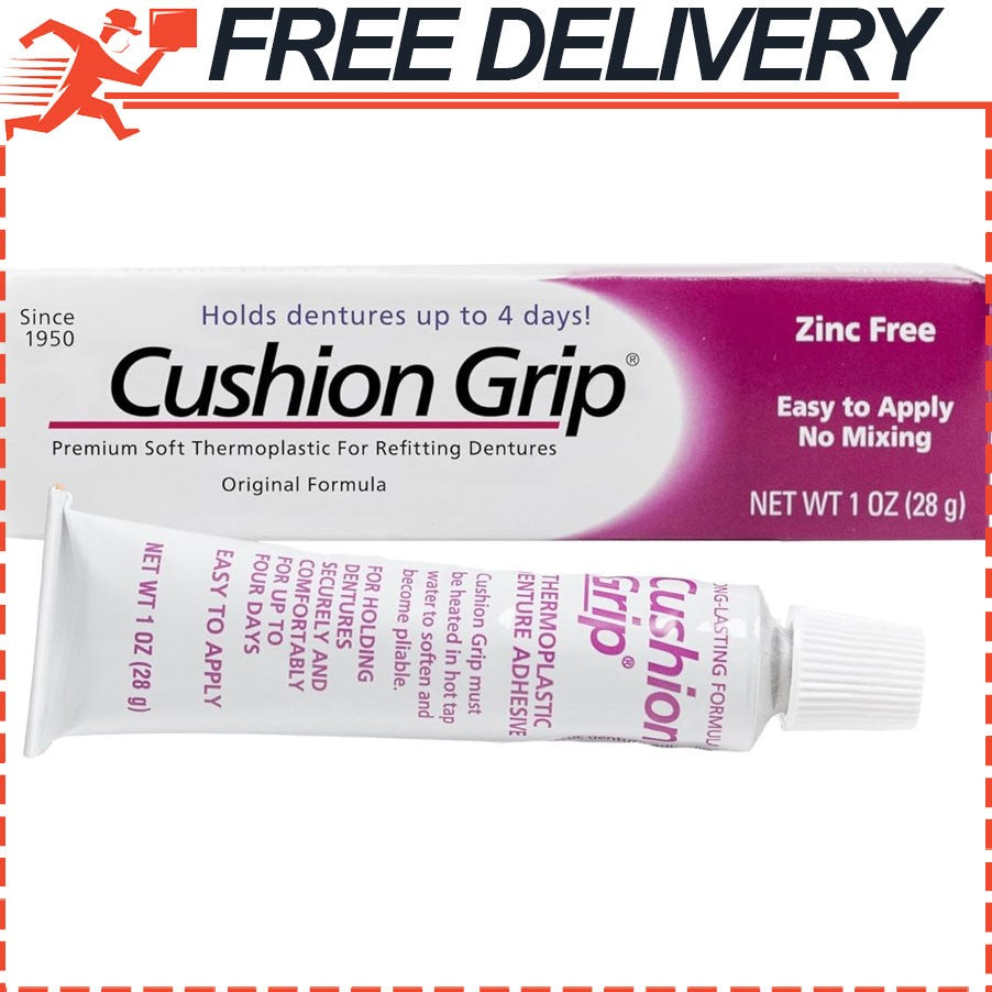 Thermoplastic Denture Refit & Tightening Material 1 Oz - Soft, Waterproof, Zinc-Free