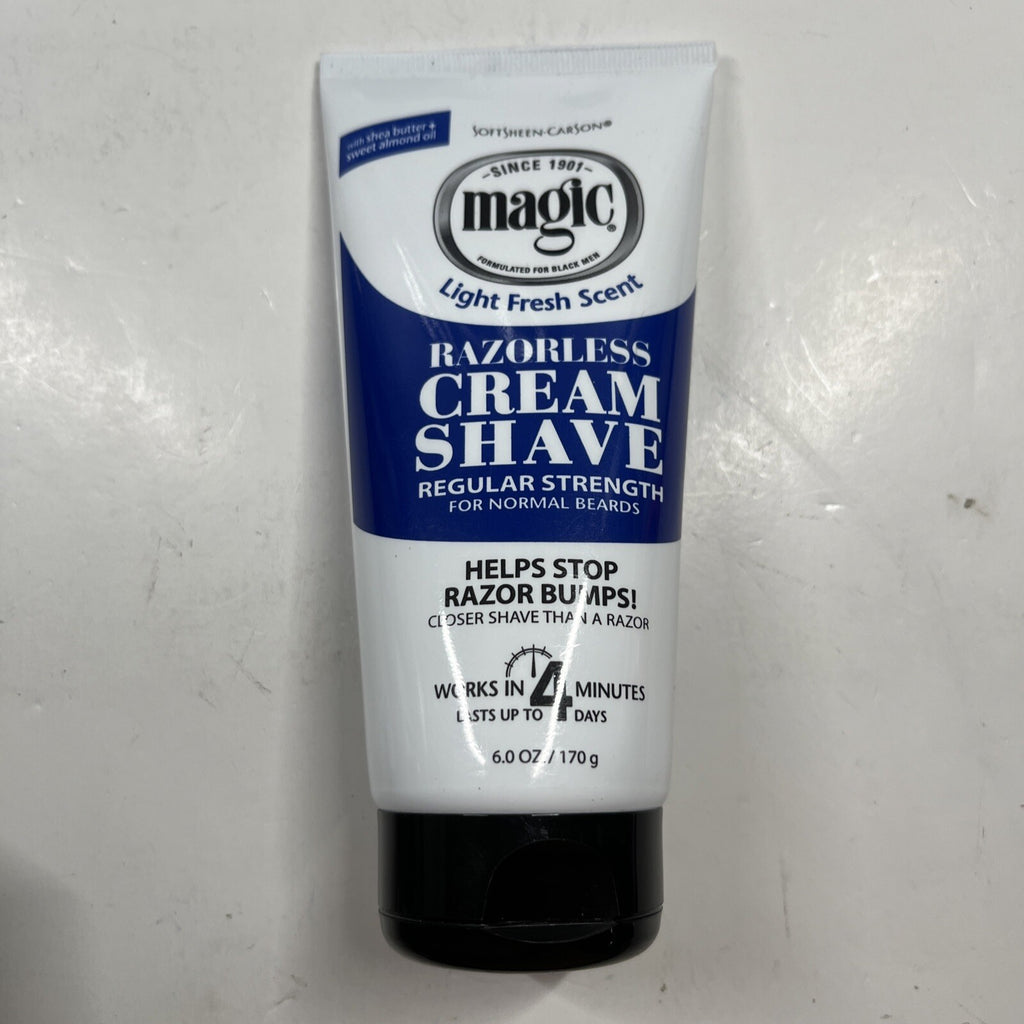 Magic Razorless Cream Shave for Men - 5 Pack, 6oz Each, Hair Removal
