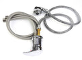 Faucet and Spray Hose for Salon Shampoo Bowls - Silver Head, 1/2" Connectors