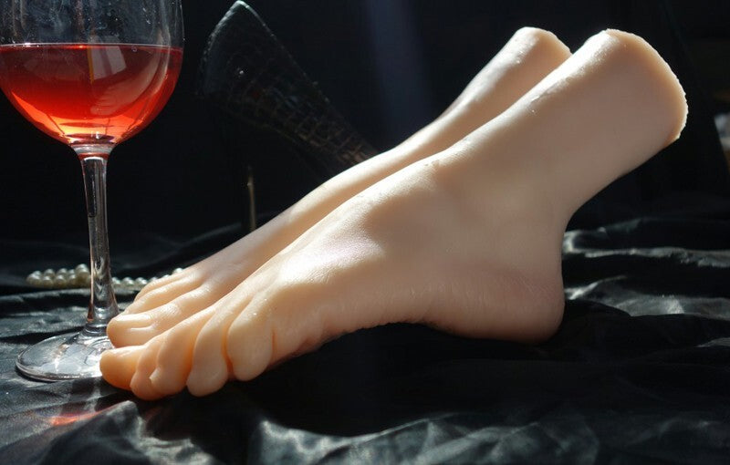 Lifelike Silicone Female Foot Mannequin for Jewelry & Display - Size 36
