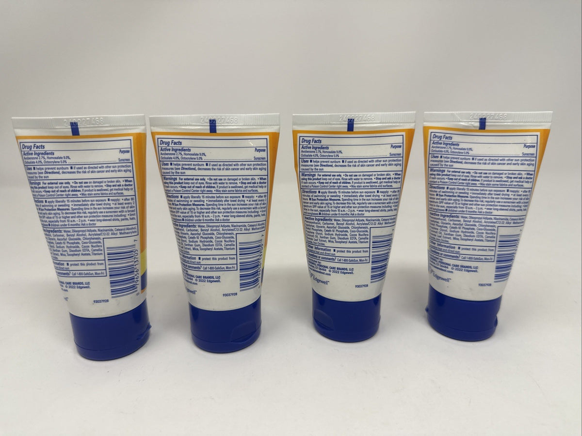 Pack of 4 Banana Boat SPF 50 Sunscreen Lotion with Vitamins C & B3 - 4.5 Oz