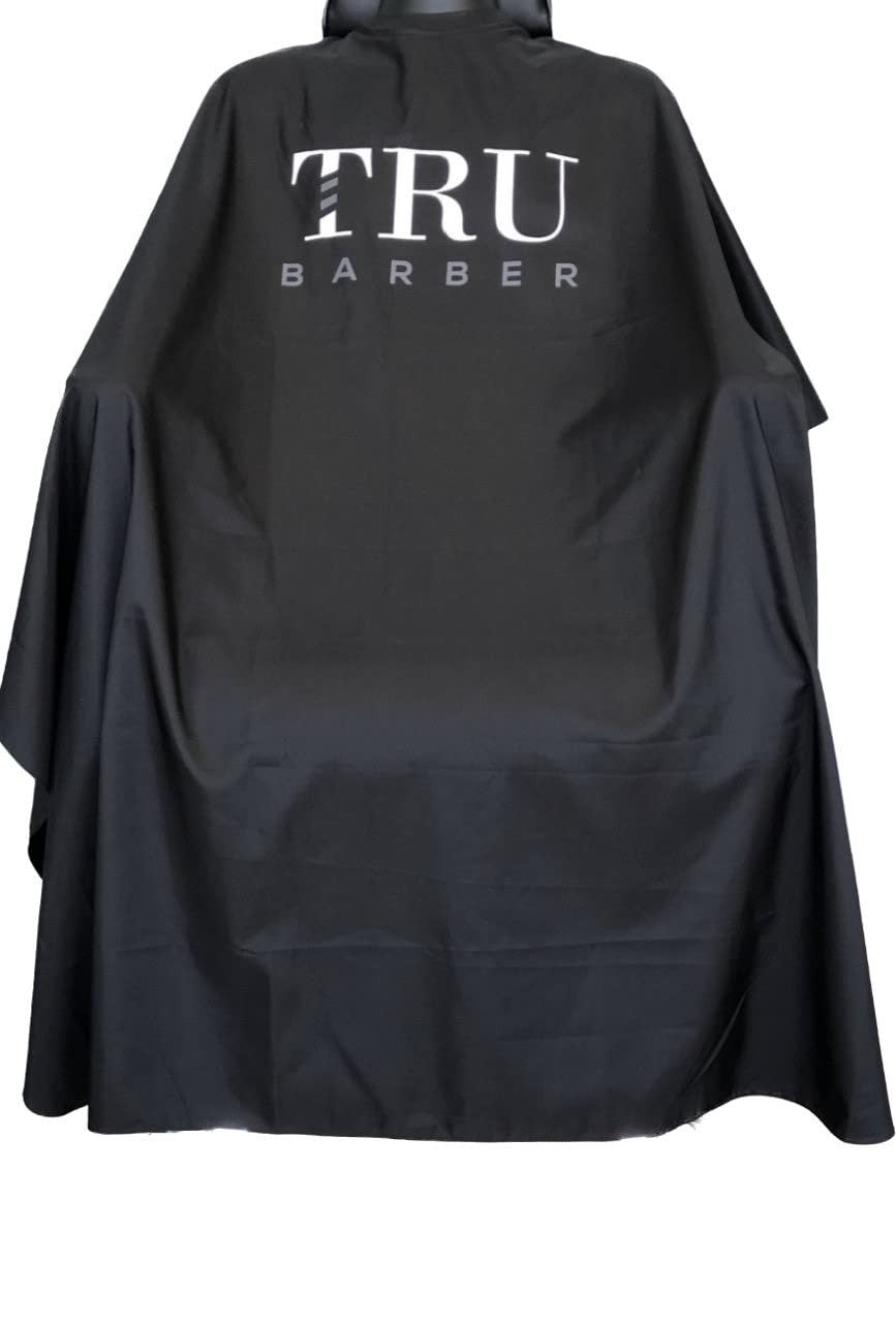Professional Hair Cutting Cape with Snap Closure 50x58 Inch Waterproof Black White