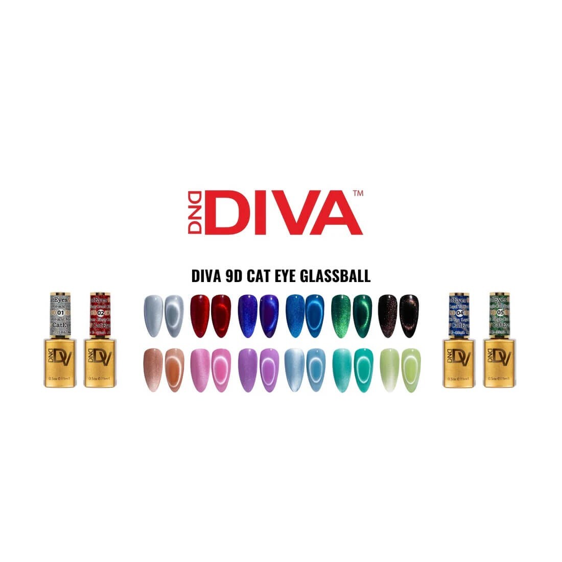 Cat Eye Gel Nail Polish Set - 12 Colors with Magnet | Reflective 3D Effect