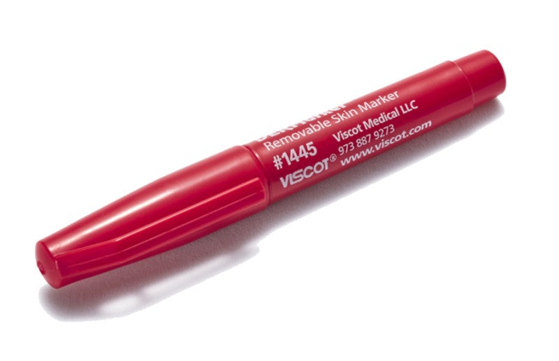 Viscot Mini EZ Removable Ink Skin Marker - Red, 10 Pack