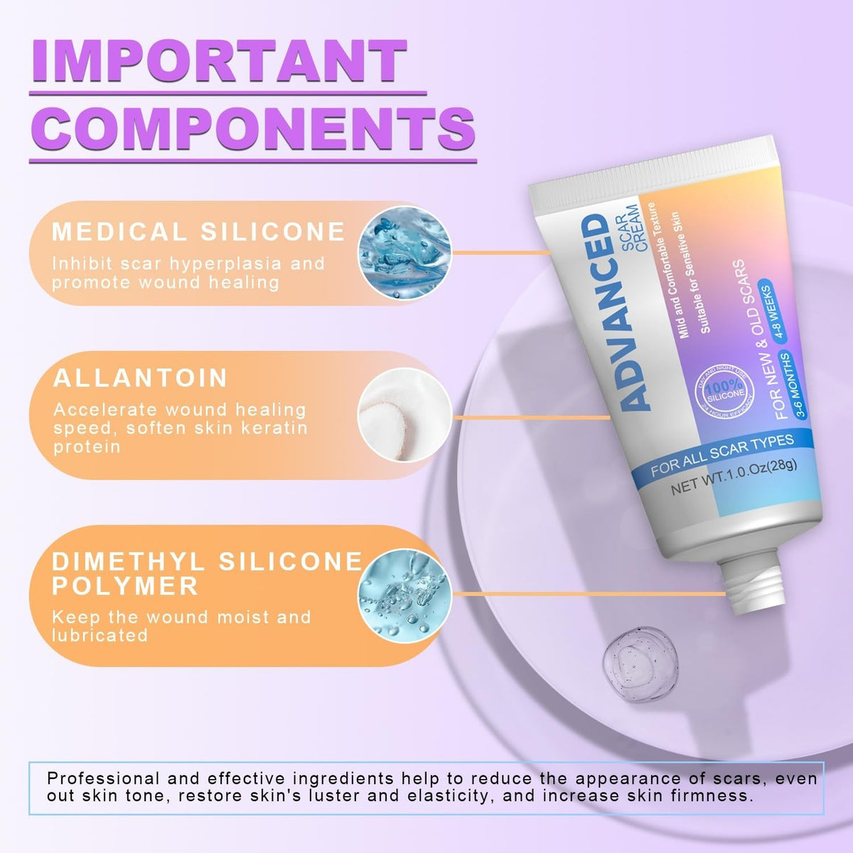 Silicone Scar Gel - Advanced Scar Treatment for Keloid & Bump Removal