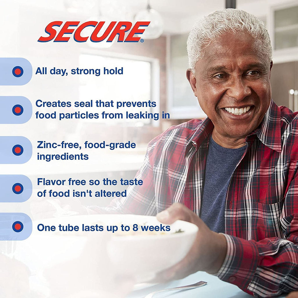 Waterproof Denture Adhesive 1.4 oz - Zinc-Free, 12-Hour Hold