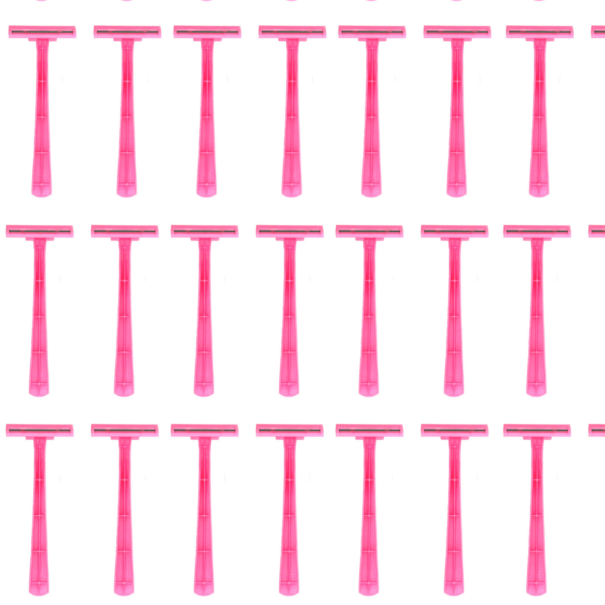 Bulk Pack 40 Disposable Razors - Black & Pink Twin Blade Shavers