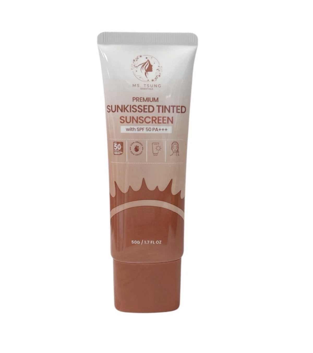 SPF 50 PA+++ Tinted Sunscreen for Face - Broad Spectrum, Moisturizing, 50g