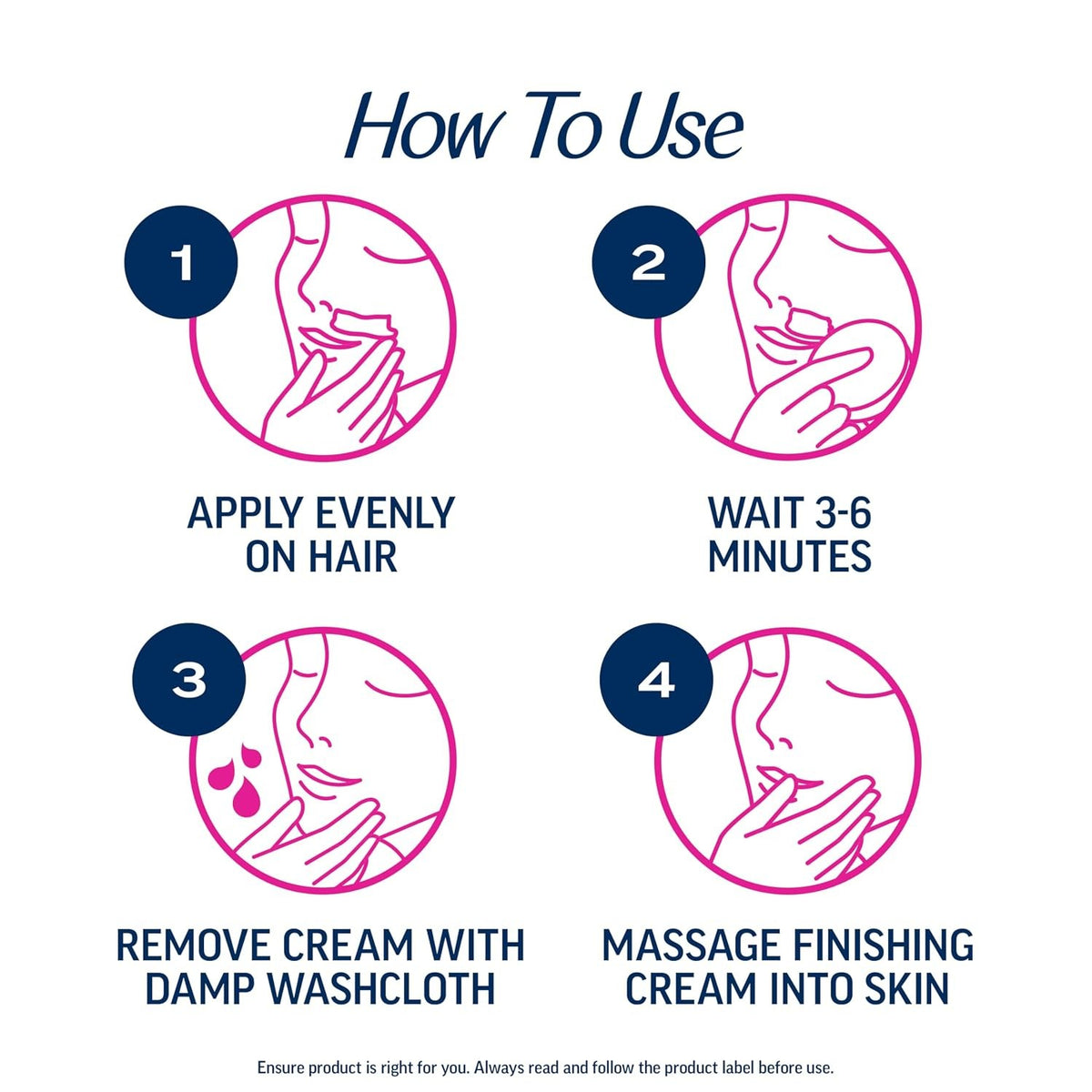 Facial Hair Removal Cream for Women - 3 Minute Depilatory with Organic Aloe Vera