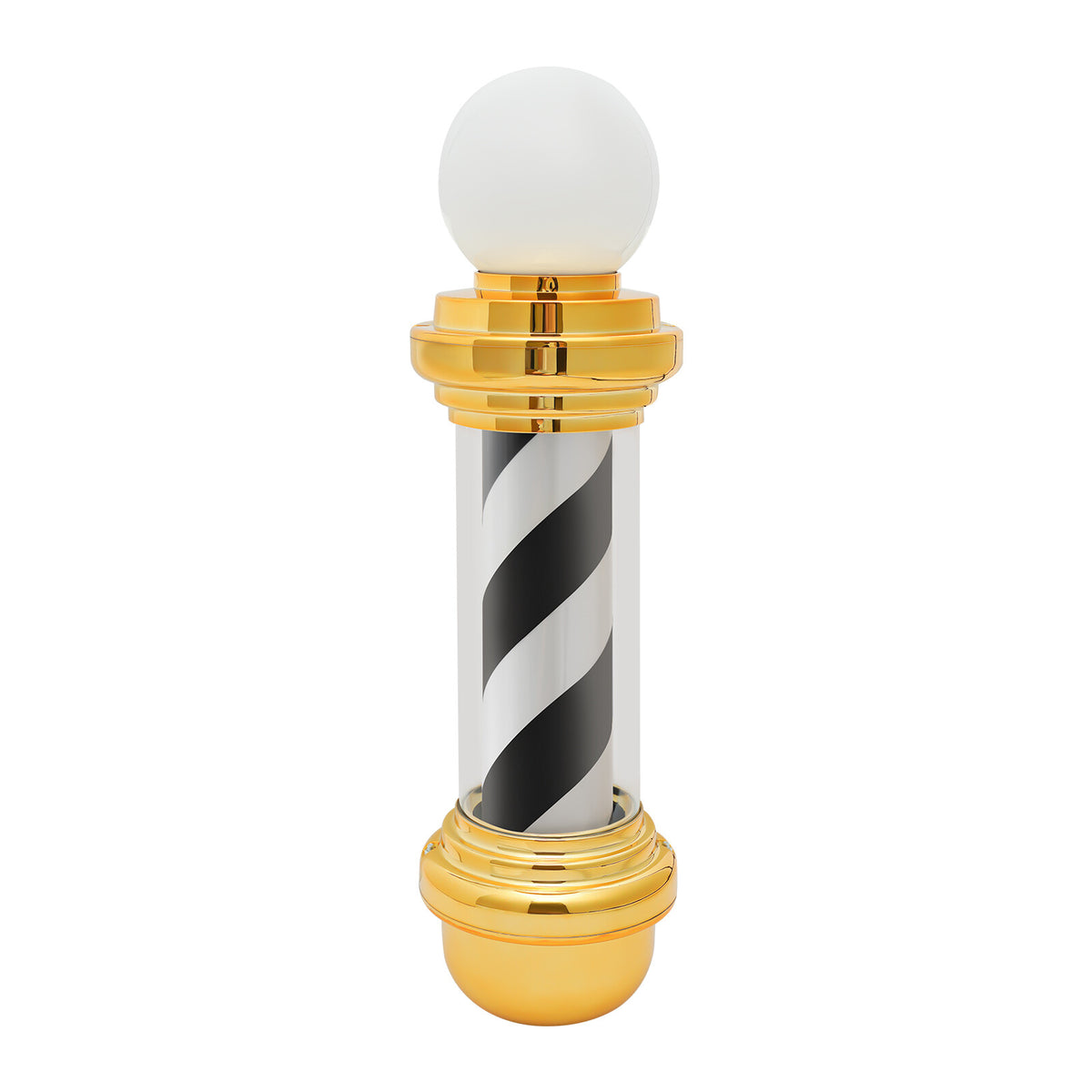 Waterproof LED Barber Pole Light for Hair Salon Display - Black, White, Gold