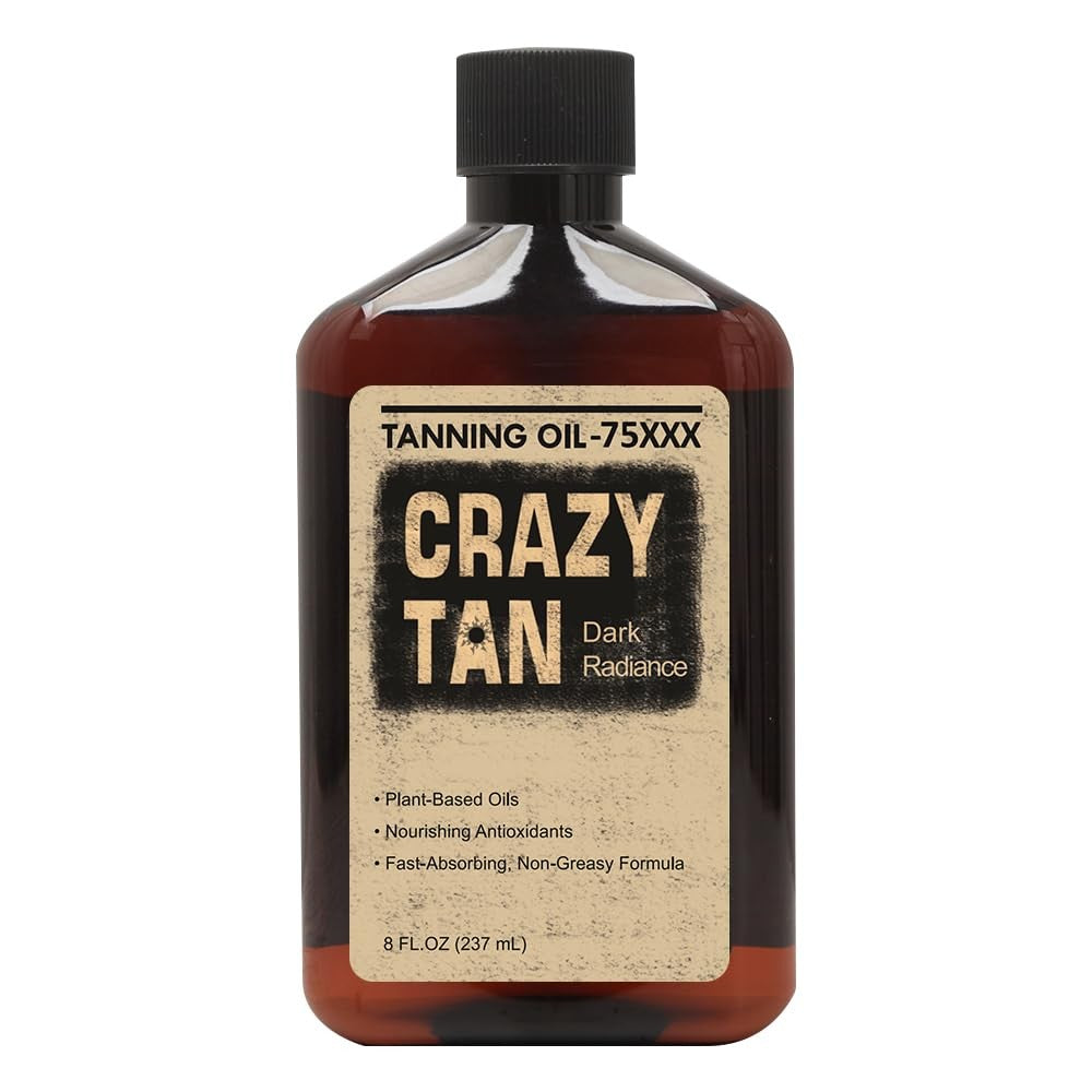 Deep Dark Tanning Oil 8oz Natural Sun-Kissed Glow Botanical Moisturizer