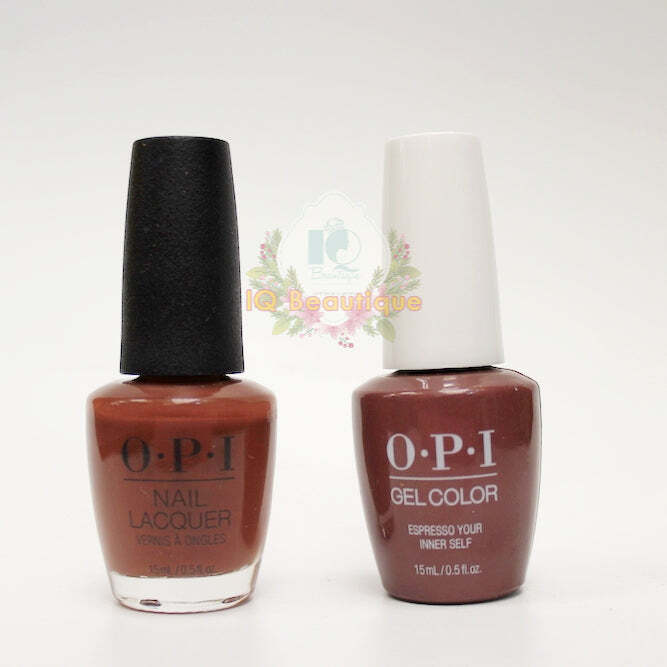 OPI Gel & Regular Nail Polish Duo - TPO & Hema Free, Espresso Your Inner Self