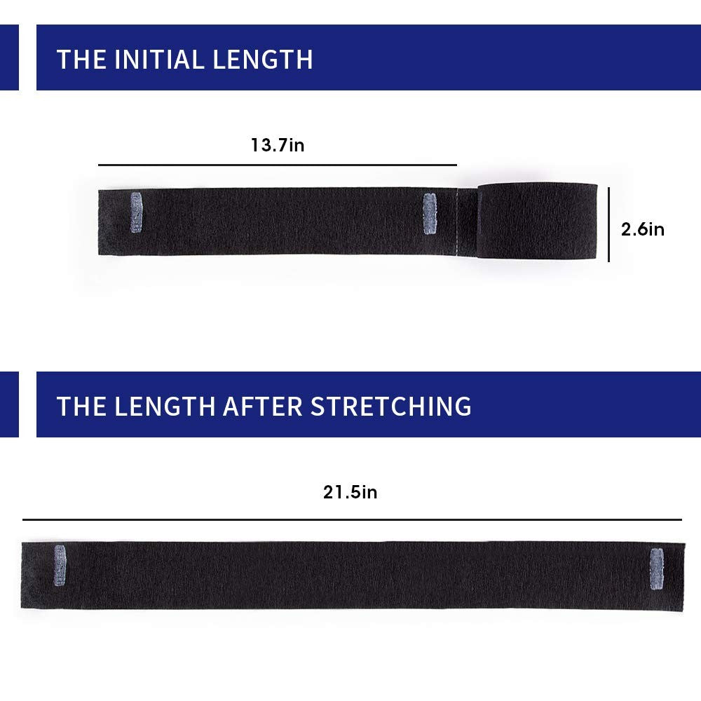 Disposable Barber Neck Strips 500pcs Black Stretchy Paper Neck Bands for Salon