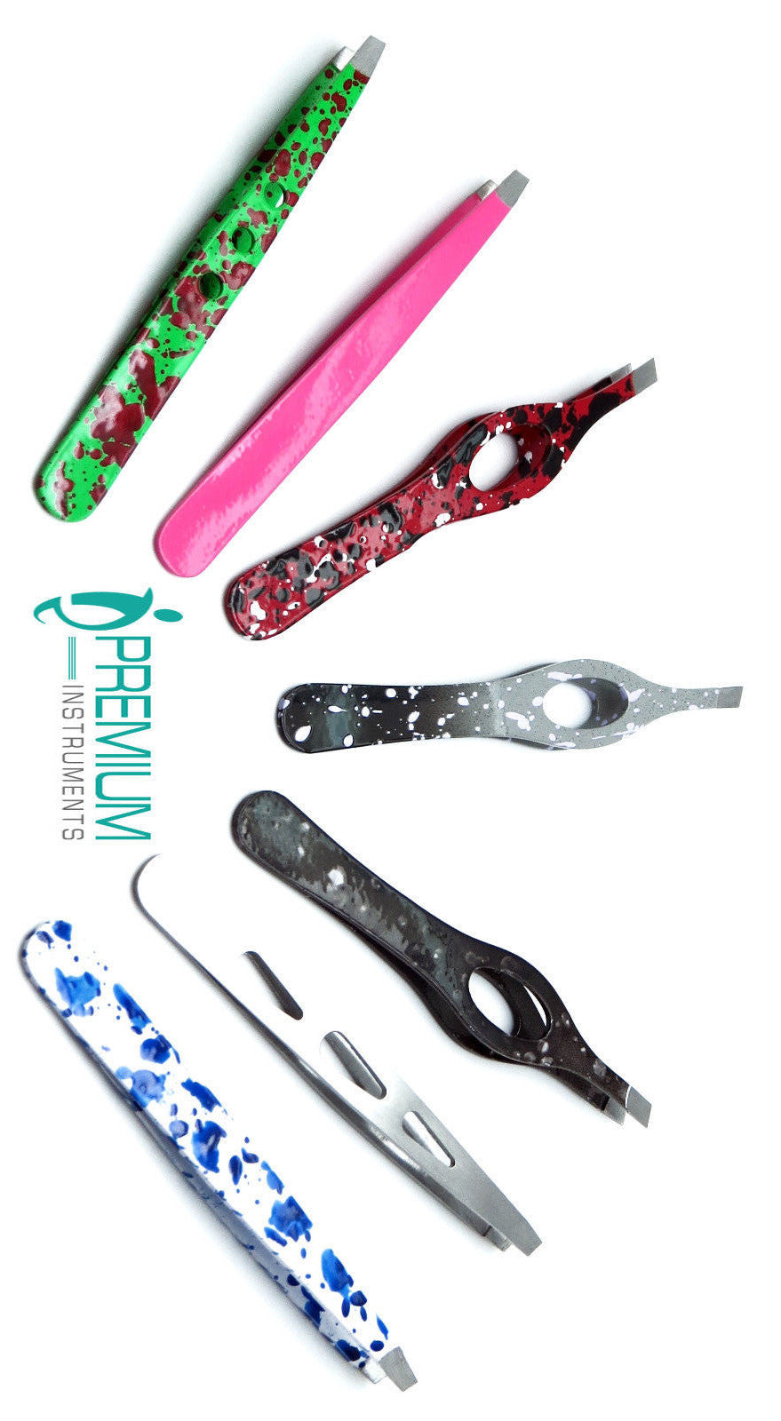Precision Makeup & Eyebrow Tweezers - Slanted Tip, Multiple Colors