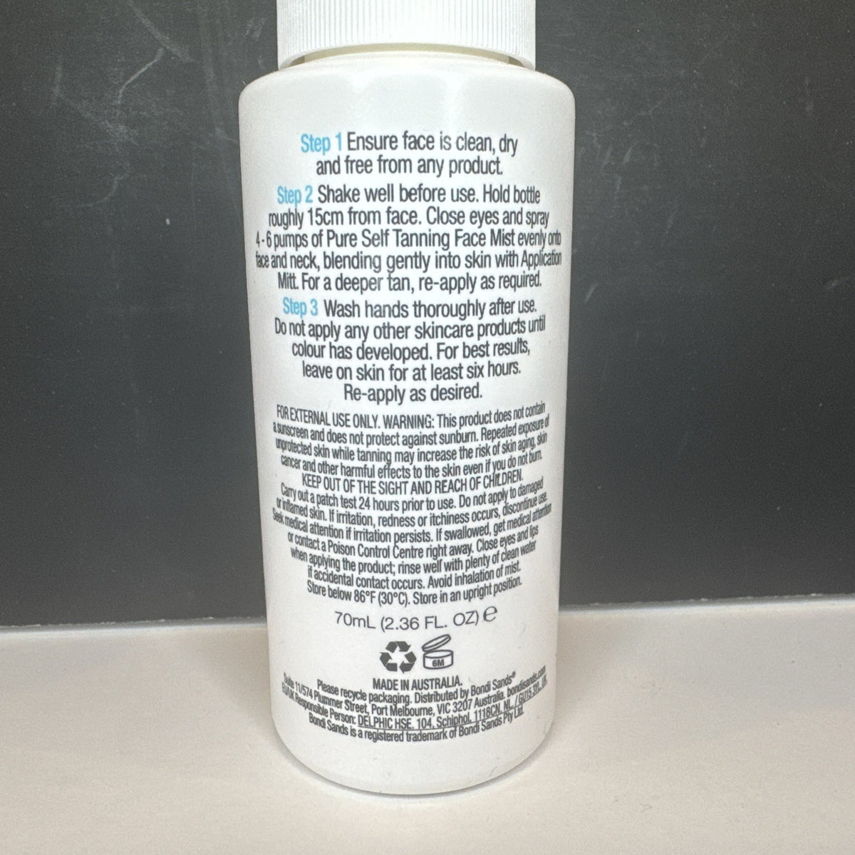 Bondi Sands Pure Self Tanning Face Mist - 6 Bottles, 2.36 oz Each