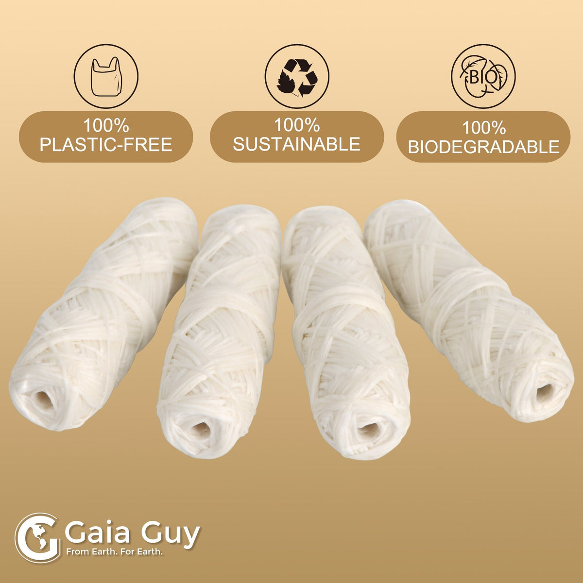 Biodegradable Silk Dental Floss Refill Pack - Eco-Friendly, 4 Spools