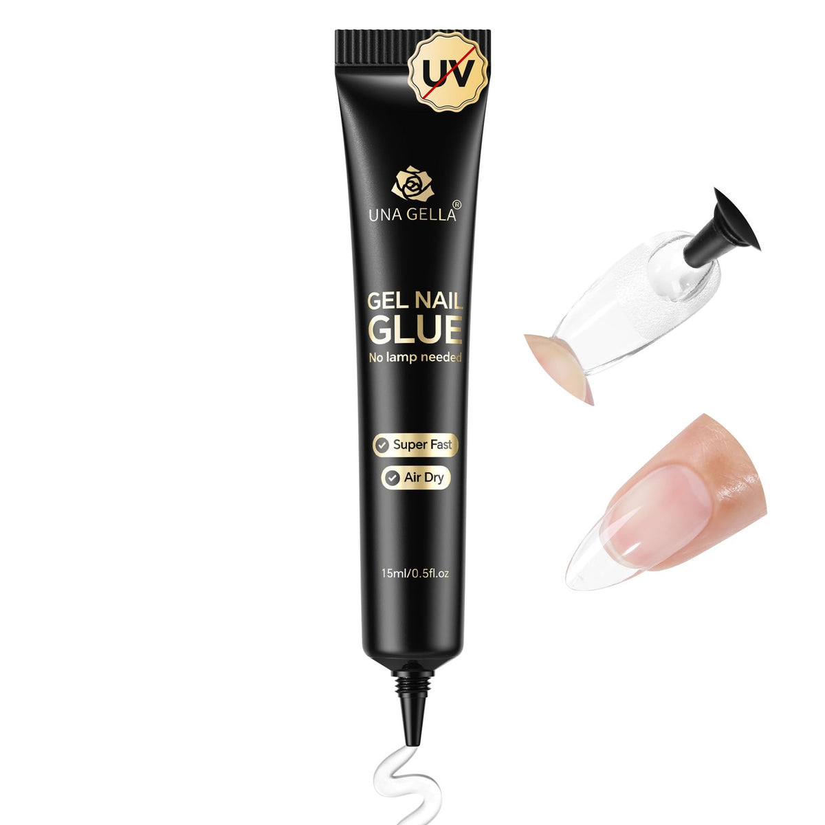 Super Strong Gel Nail Glue No UV Light 15ml for Press-On & Acrylic Nails