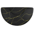 Anti-Fatigue Salon Chair Mat 3x5ft Non-Slip Black and Gold Marble Pattern