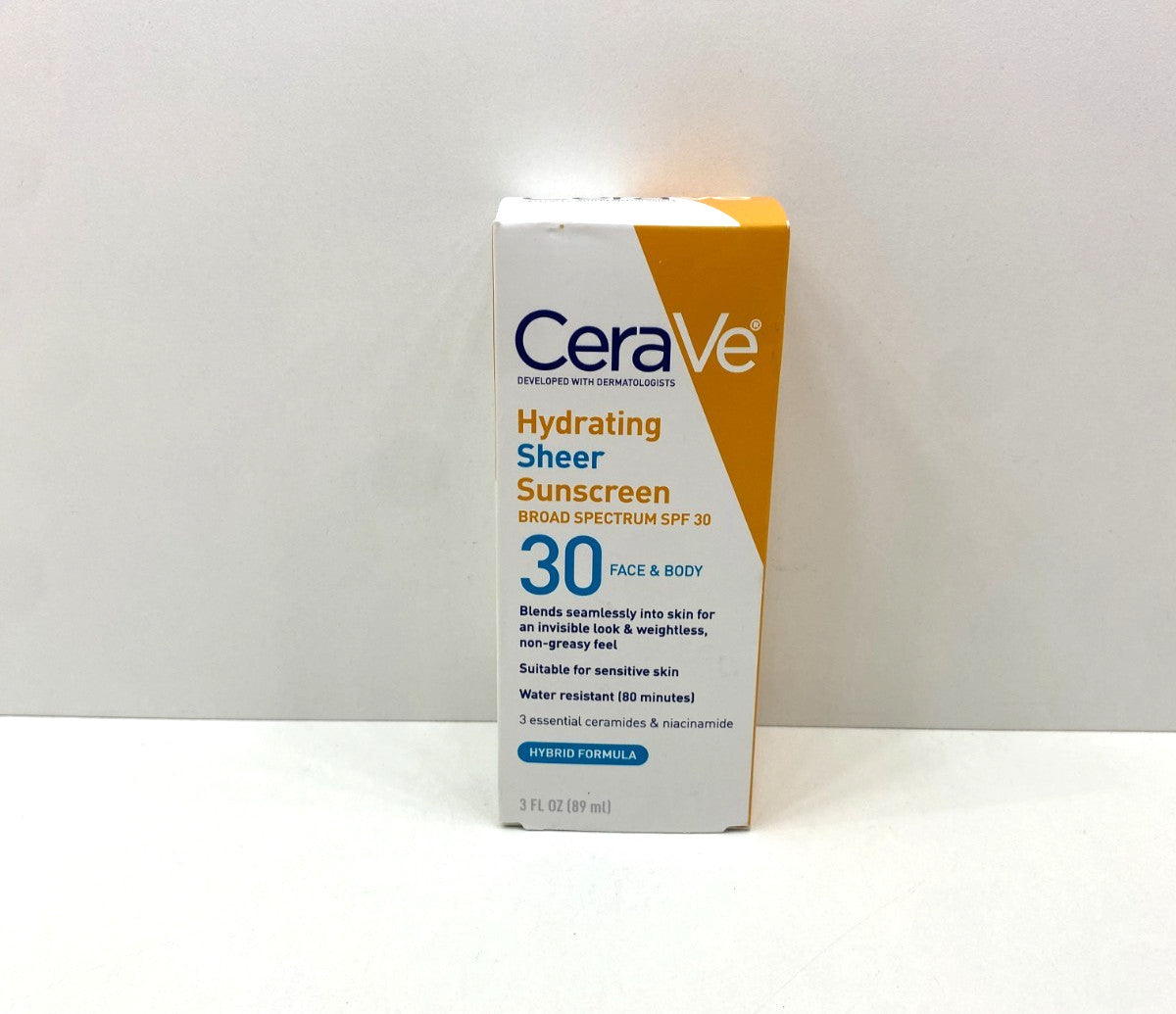 CeraVe Hydrating Sheer Sunscreen SPF 30 Face & Body - 3 oz, Broad Spectrum, Fragrance-Free