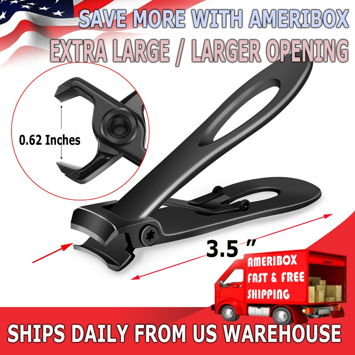 Heavy Duty Extra Large Toe Nail Clippers for Thick Nails - Professional Manicure Pedicure Tool