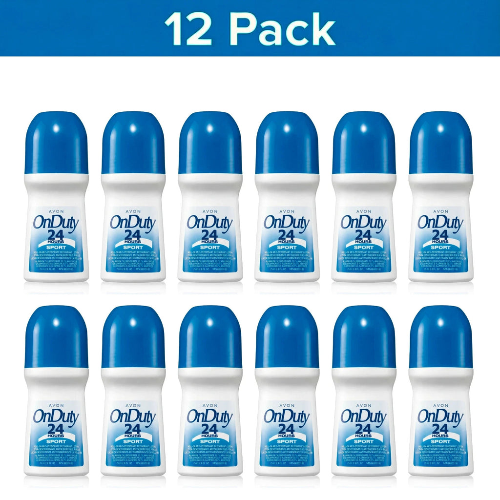 12 Pack Sport Roll-On Deodorants - 24H Odor & Wetness Protection, 2.6 oz