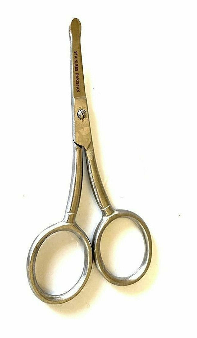 3.5-Inch Curved Mustache Nose Ear Beard Hair Trimmer Scissors Safety Tips