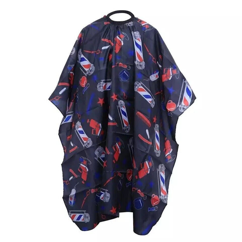 Large Hair Cutting Cape for Salon and Home Use Black Adjustable Neck Closure