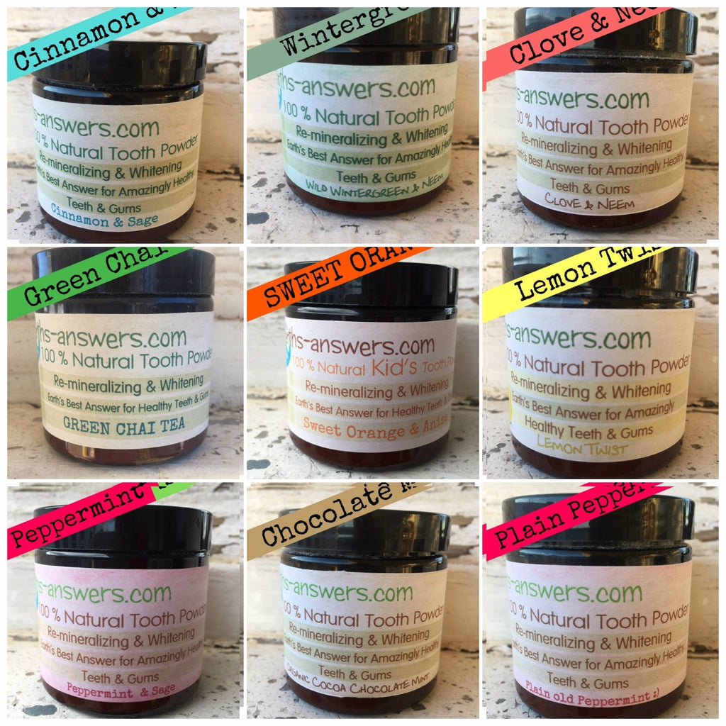 Natural Fluoride-Free Whitening Tooth Powder with Cinnamon & Sage - Remineralizing & Vegan Oral Care