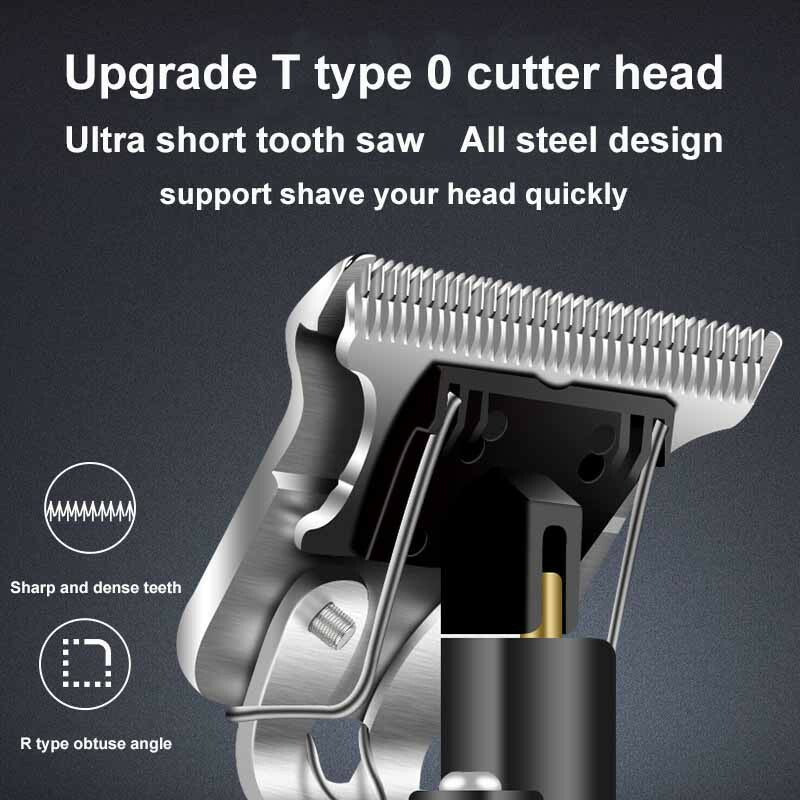 Men's Cordless Hair Clippers & Beard Trimmer with T-Blade, Powerful Motor